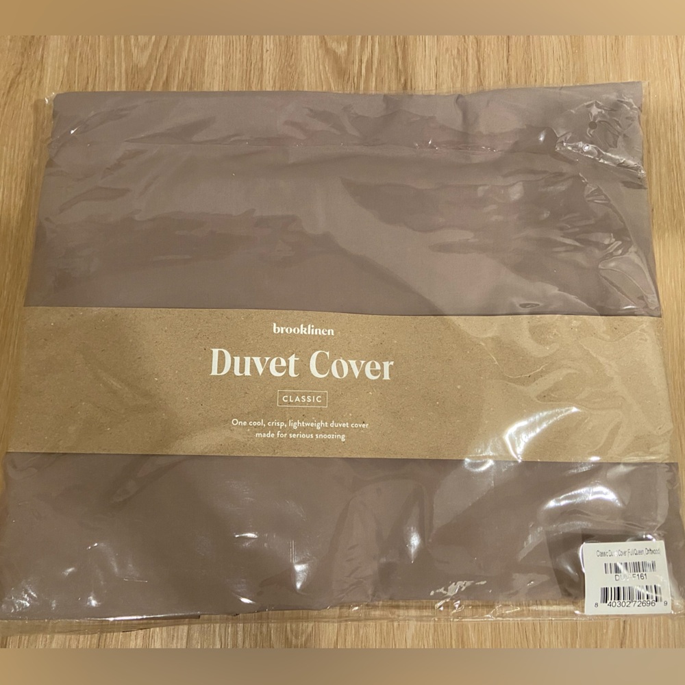 Brooklinen Driftwood Duvet Cover Full/Queen Percale